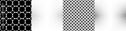Monochrome geometrical pattern collection