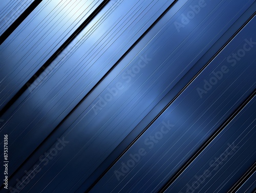 Blue metal surface with diagonal lines, sharp edges, and shadows, perfect for modern banner designs.