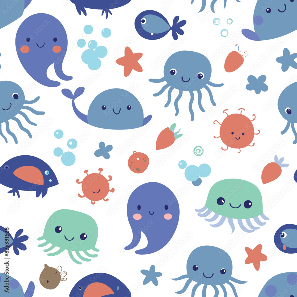 seamless pattern with fishes, seamless pattern with fish, seamless pattern with birds. Fish and Birds Designs for Fabric, Wallpaper, and Graphics seamless pattern with fishes, seamless pattern with fish, seamless pattern with birds. Fish and Birds Designs for Fabric, Wallpaper, and Graphics