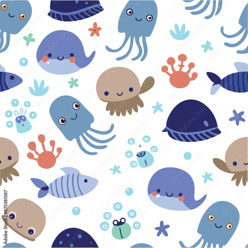 seamless pattern with fishes, seamless pattern with fish, seamless pattern with birds. Fish and Birds Designs for Fabric, Wallpaper, and Graphics seamless pattern with fishes, seamless pattern with fish, seamless pattern with birds. Fish and Birds Designs for Fabric, Wallpaper, and Graphics