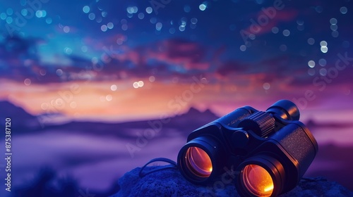 Gorgeous Sky View Observed with Elegant Binoculars