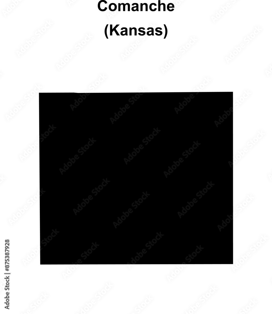 Comanche County (Kansas) blank outline map Comanche County (Kansas) blank outline map