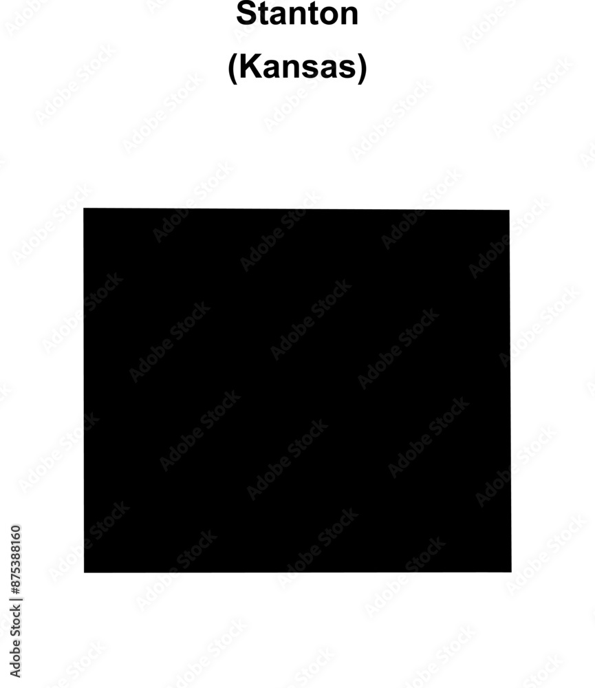 Stanton County (Kansas) blank outline map Stanton County (Kansas) blank outline map