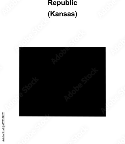 Republic County (Kansas) blank outline map