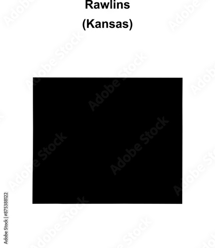 Rawlins County (Kansas) blank outline map