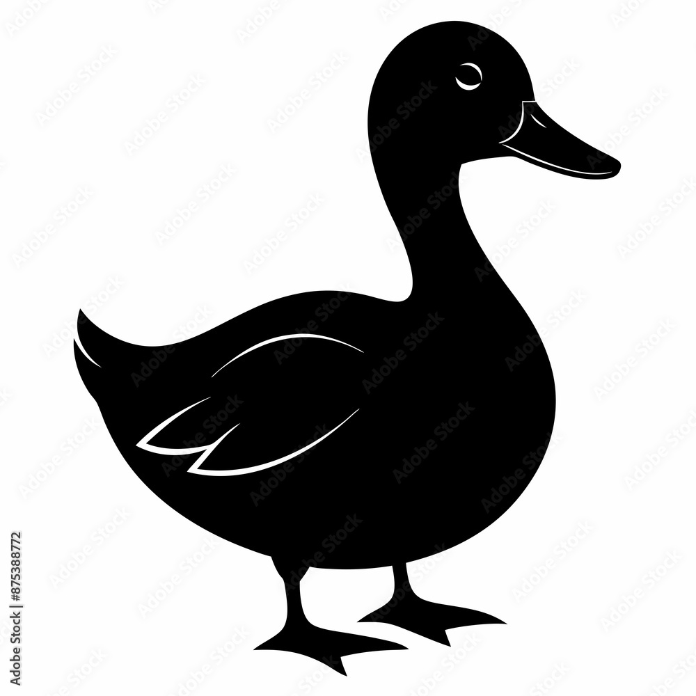 Duck black silhouette Duck black silhouette
