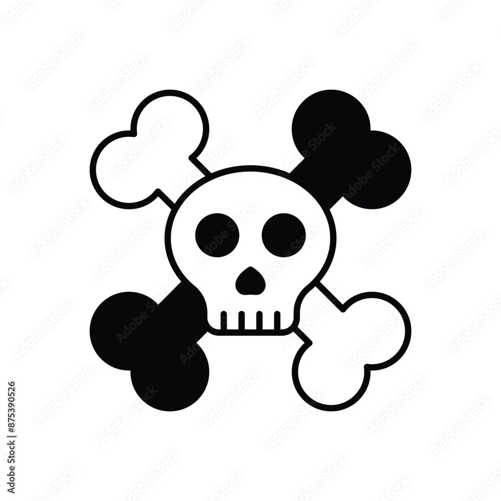 skull icon design with white background stock illustration skull icon design with white background stock illustration