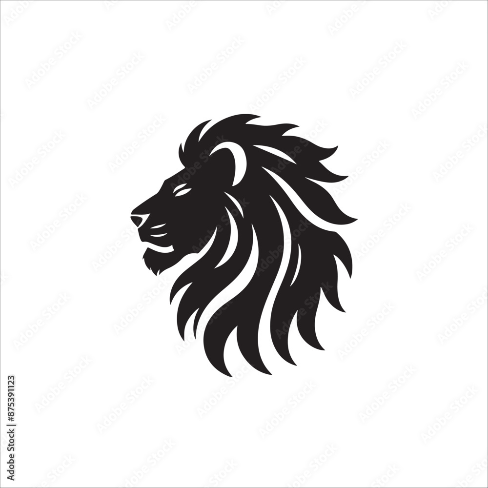 Lion head silhoutte vector art Lion head silhoutte vector art