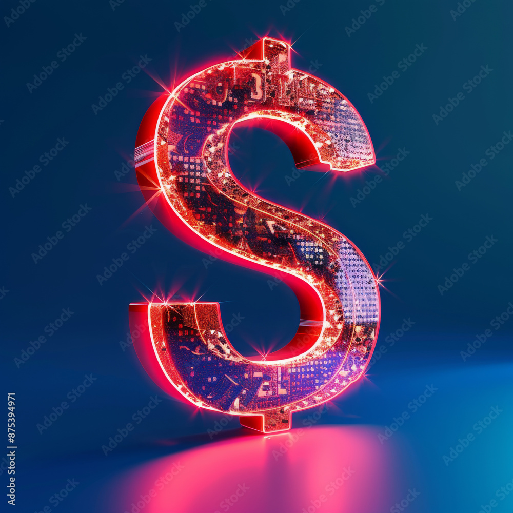 Creative polygonal digital ruble sign on a blue background with a mock-up placeholder. Concept of online banking, money, and trade. 3D rendering. Creative polygonal digital ruble sign on a blue background with a mock-up placeholder. Concept of online banking, money, and trade. 3D rendering.