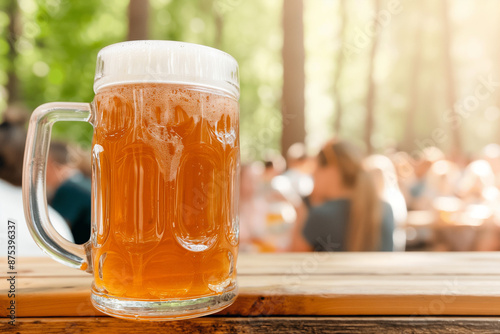 Crystal clear glass stein g...