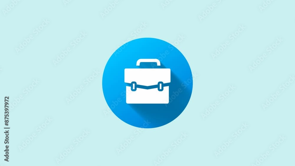 Animation of a business Icon, Briefcase icon, strategy concept, for presentations, websites, videos, etc. Alpha channel, transparent background. 4K resolution Animation of a business Icon, Briefcase icon, strategy concept, for presentations, websites, videos, etc. Alpha channel, transparent background. 4K resolution