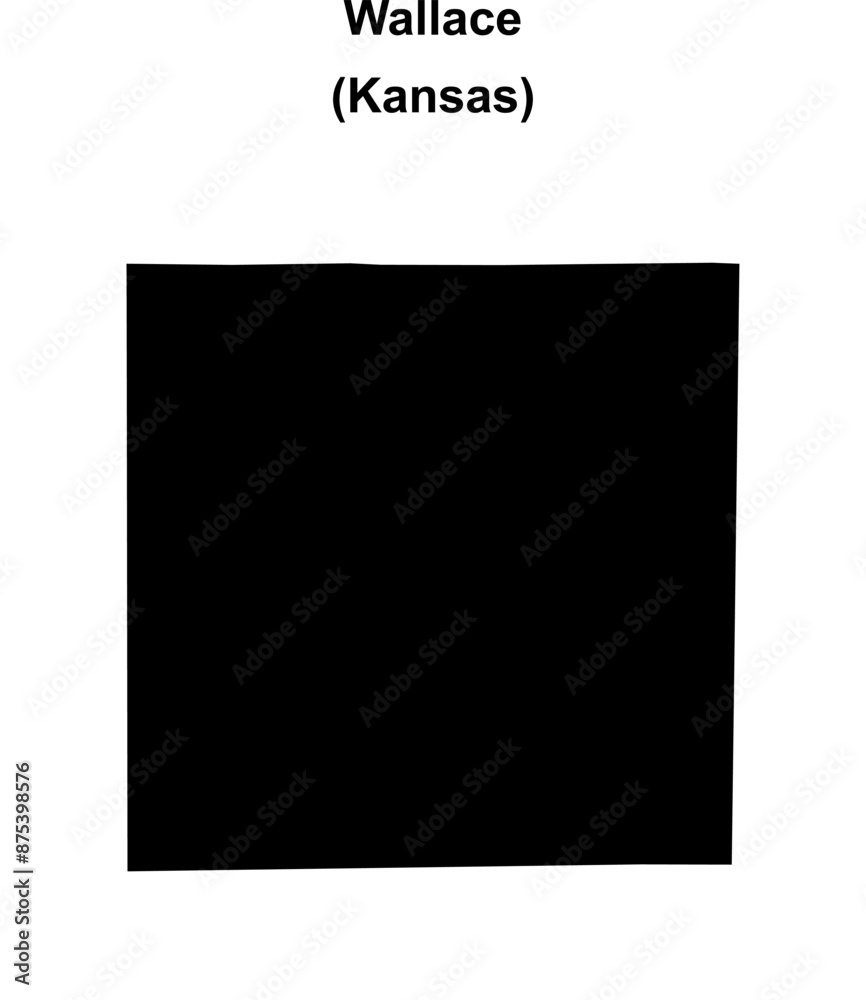Wallace County (Kansas) blank outline map Wallace County (Kansas) blank outline map