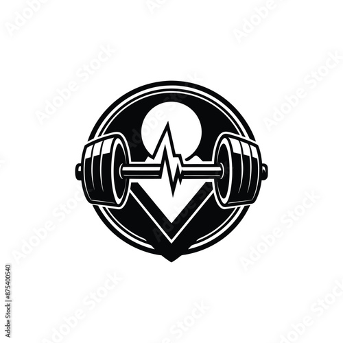 dumbbell silhouette vector