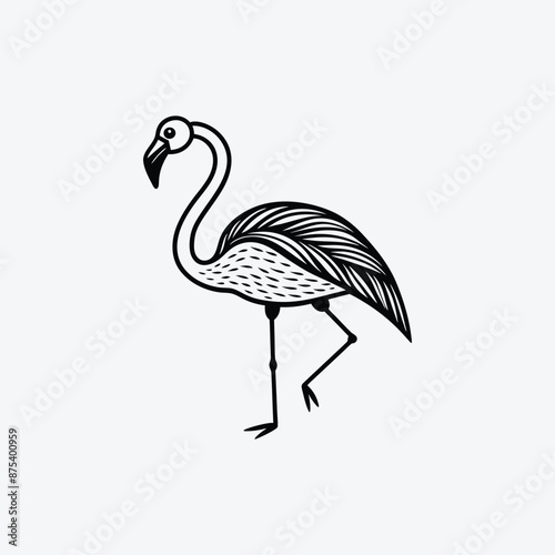 illustration of a flamingo