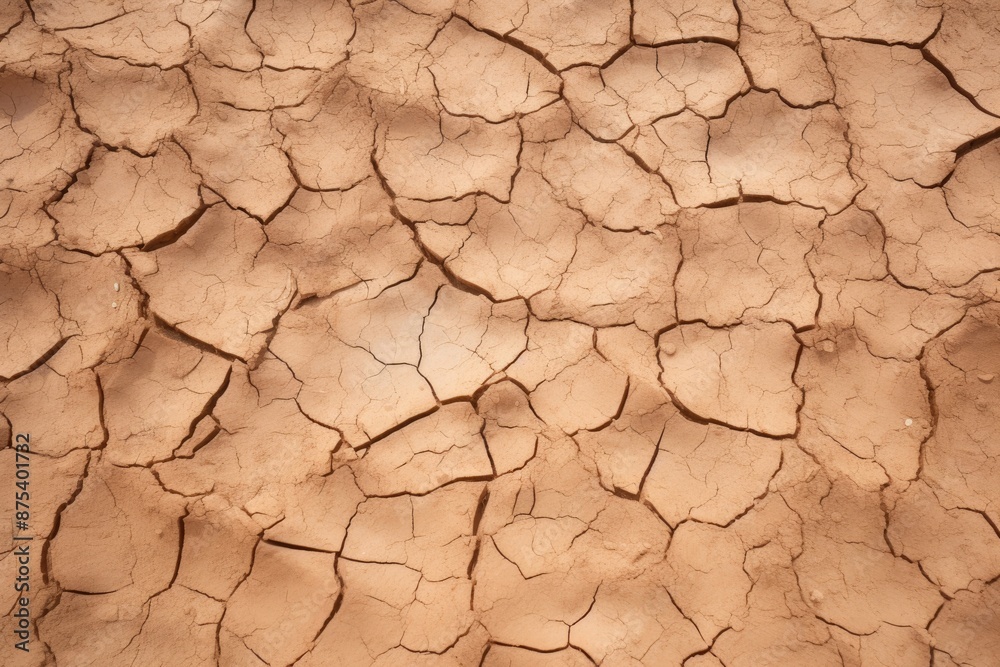 Detailed view of parched soil, showcasing the severity of drought and desertification. Close-up of Dry Cracked Earth Texture Detailed view of parched soil, showcasing the severity of drought and desertification. Close-up of Dry Cracked Earth Texture