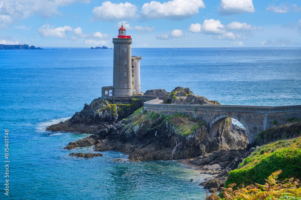 Lighthouse of petit minou, roadstead of Brest, Brittany, France Lighthouse of petit minou, roadstead of Brest, Brittany, France