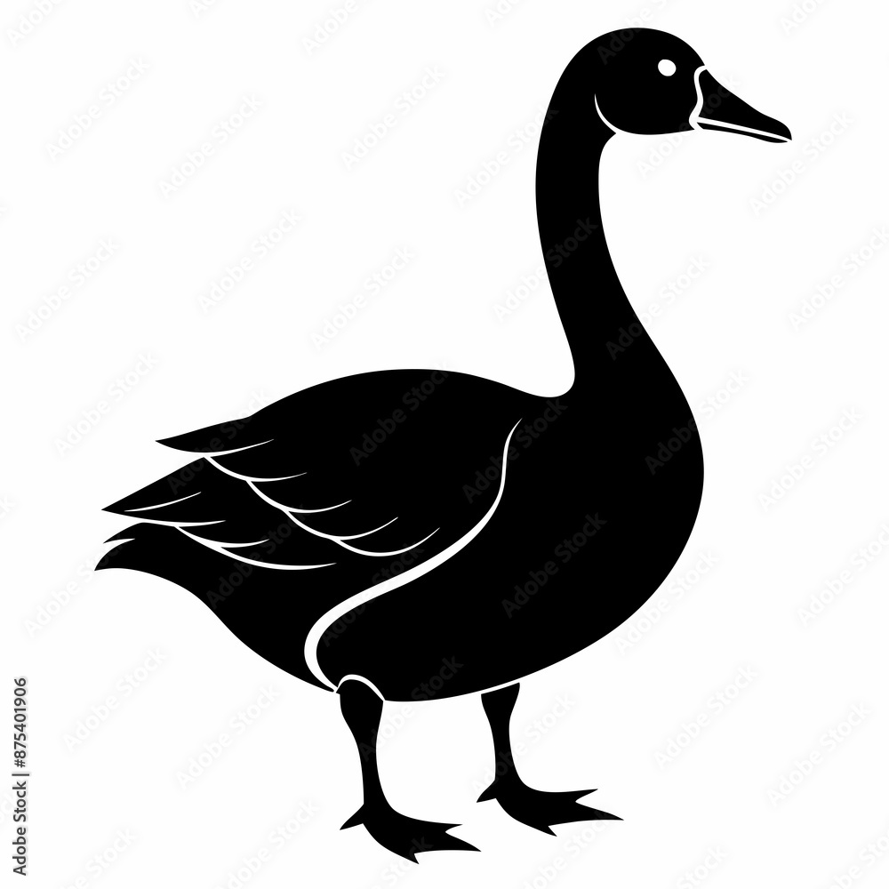 Goose black silhouette Goose black silhouette