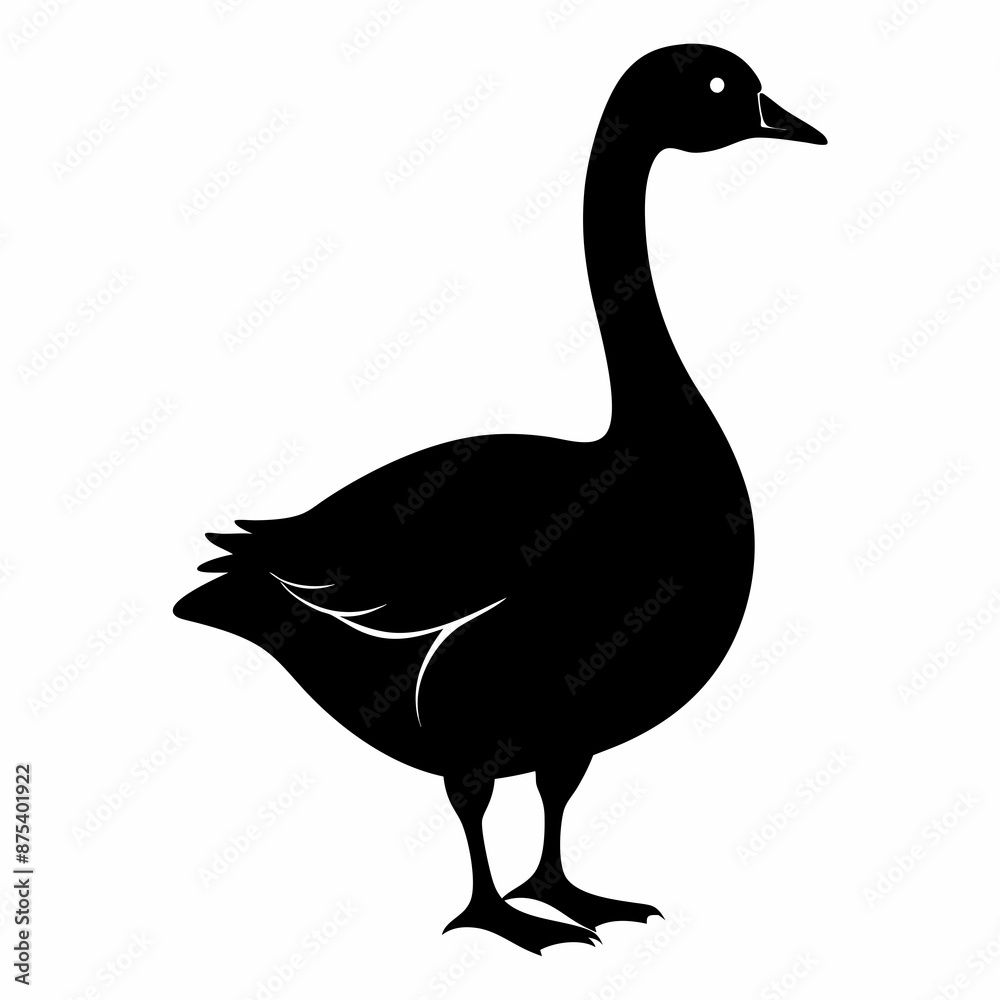 Goose black silhouette Goose black silhouette