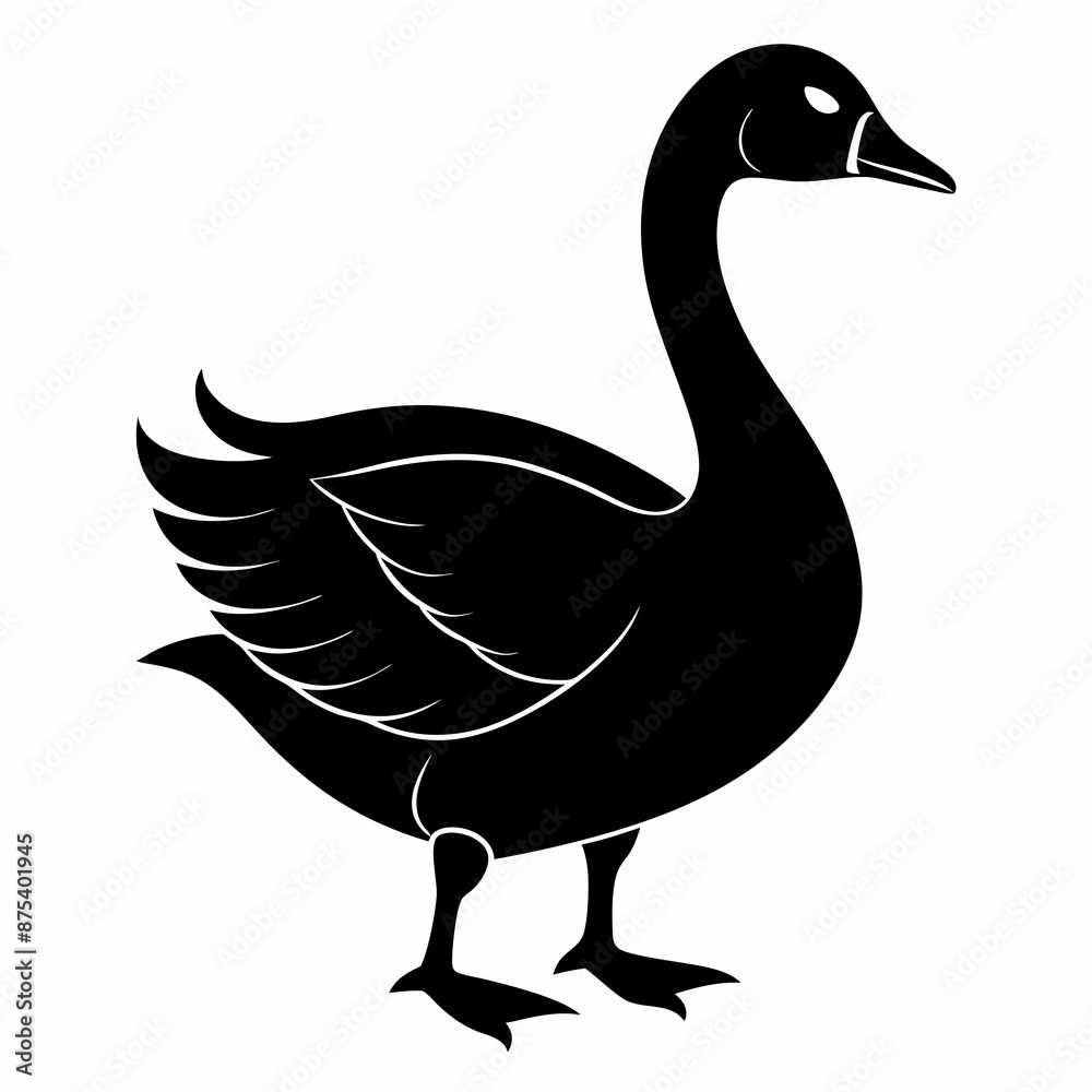 Goose black silhouette Goose black silhouette
