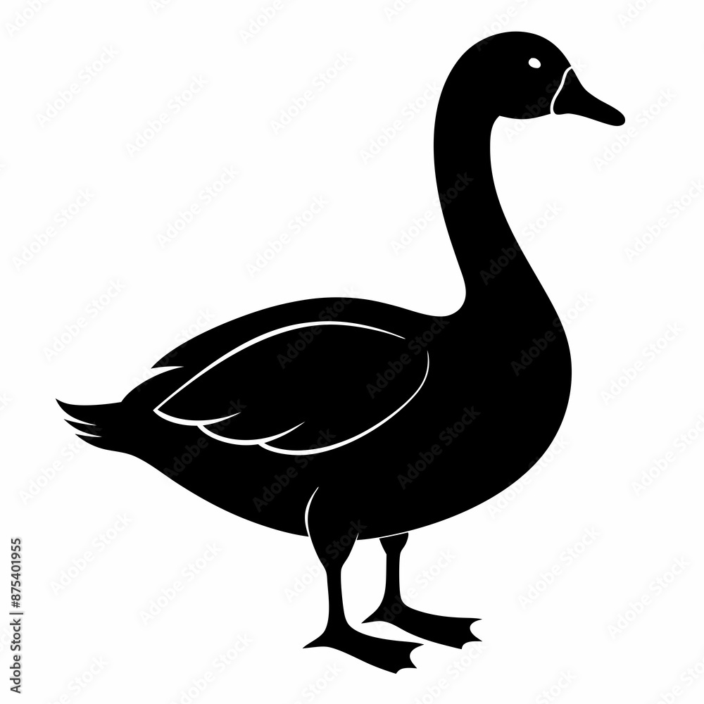 Goose black silhouette Goose black silhouette