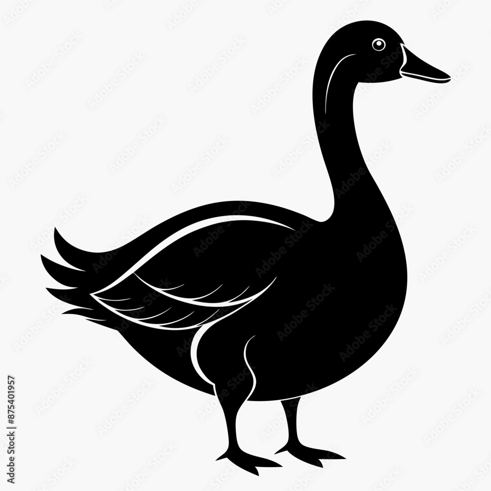 Goose black silhouette Goose black silhouette