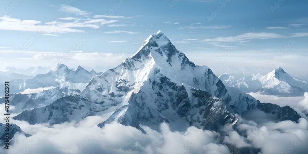 Capturing the Beauty of Snowcapped Mountains, Lush Valleys, and Rugged Peaks in Stunning Landscape Photos. Concept Landscape Photography, Snowcapped Mountains, Lush Valleys, Rugged Peaks