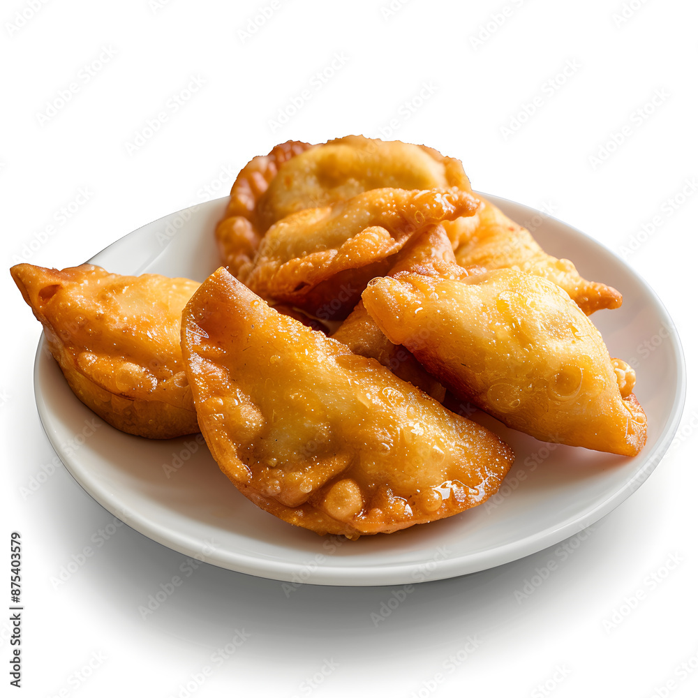 Fried dumpling isolated on white background Fried dumpling isolated on white background