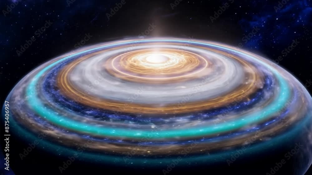 Blue Planet in Space with Water Ripples and Light Motion Blue Planet in Space with Water Ripples and Light Motion