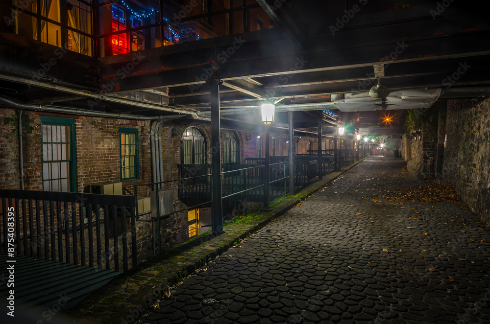 custom made wallpaper toronto digitallate night savannah georgia alley