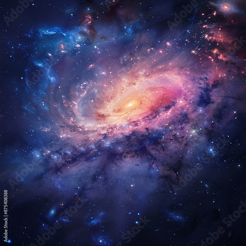 Stars and Nebulae in the Spiral Galaxy
