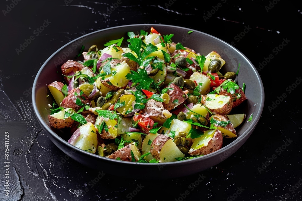 Elegant Baked Potato Salad with Tangy Mustard Dressing Elegant Baked Potato Salad with Tangy Mustard Dressing