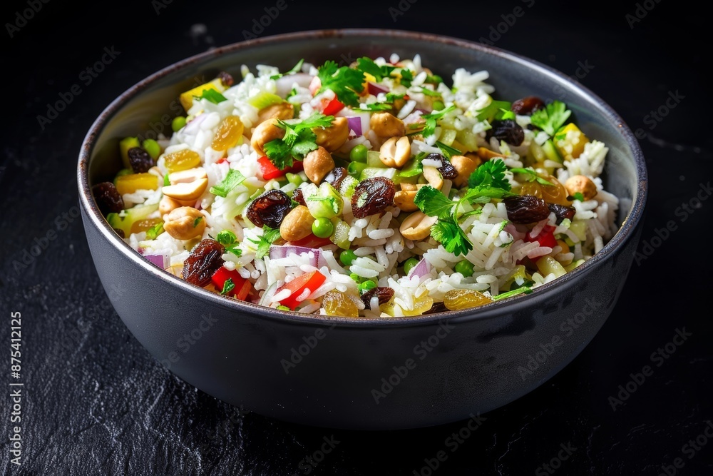Fluffy Basmati Rice Salad with Aromatic Spices and Cashews Fluffy Basmati Rice Salad with Aromatic Spices and Cashews