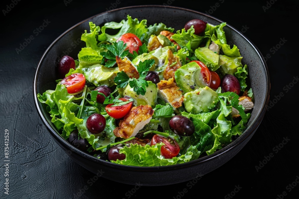Satisfying CLT Salad with Crispy Chicken Skins and Avocado Slices Satisfying CLT Salad with Crispy Chicken Skins and Avocado Slices
