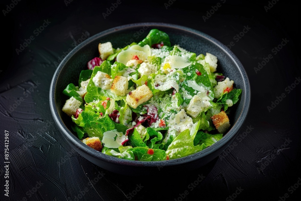 Savory Caesar Salad with Freshly Grated Parmesan and Homemade Dressing