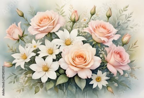 Elegant flowers design pattern