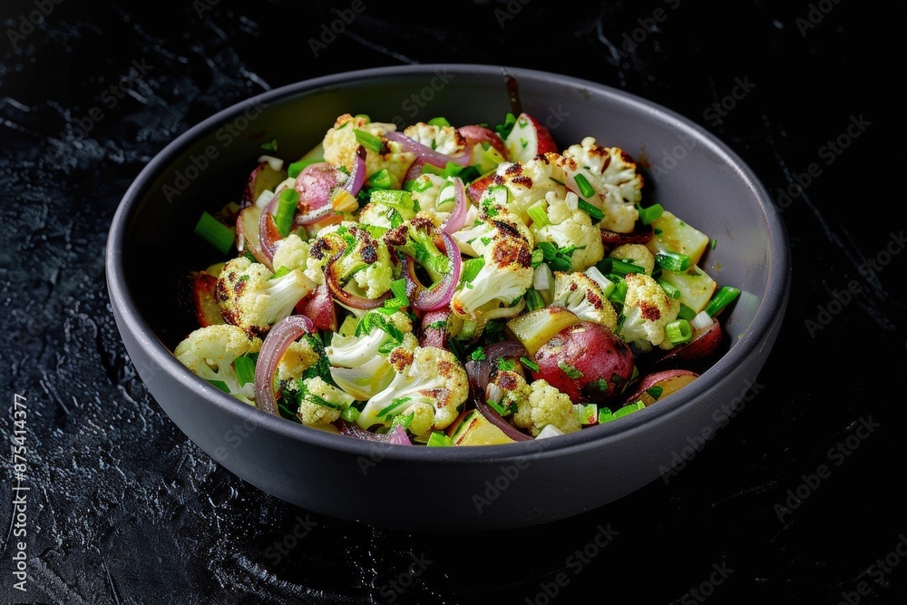 Savory Cauliflower and Caramelized Onion Salad with Roasted Potatoes Savory Cauliflower and Caramelized Onion Salad with Roasted Potatoes