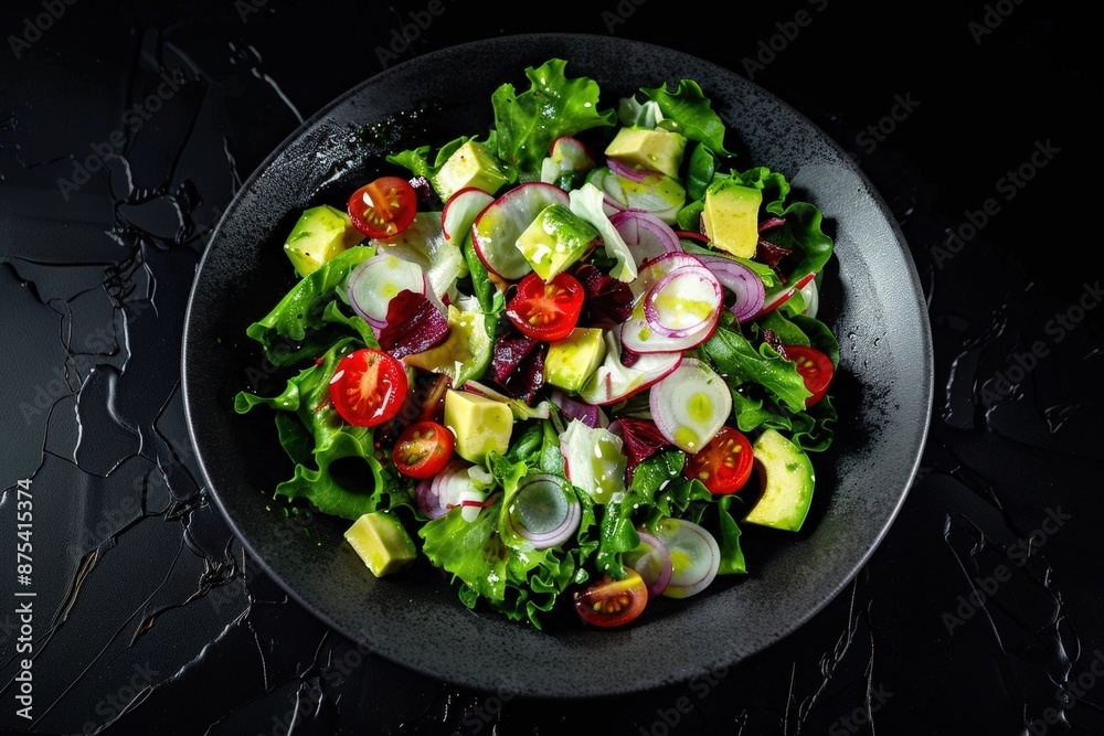 Indulgent Debis Salad with Avocado, Cherry Tomatoes, and Radicchio Indulgent Debis Salad with Avocado, Cherry Tomatoes, and Radicchio