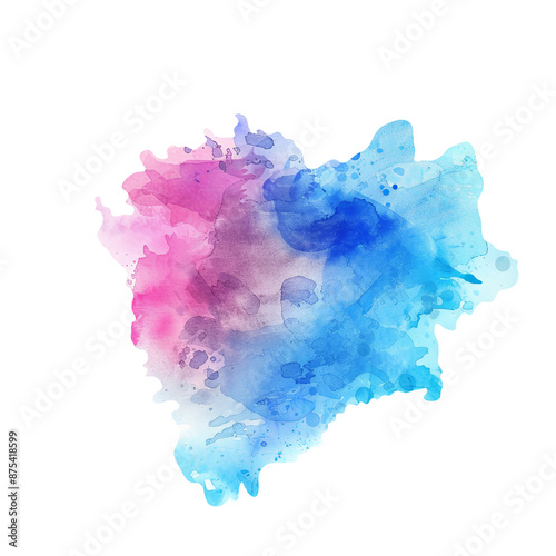 pink blue watercolor splatter stain texture background design.Generative AI