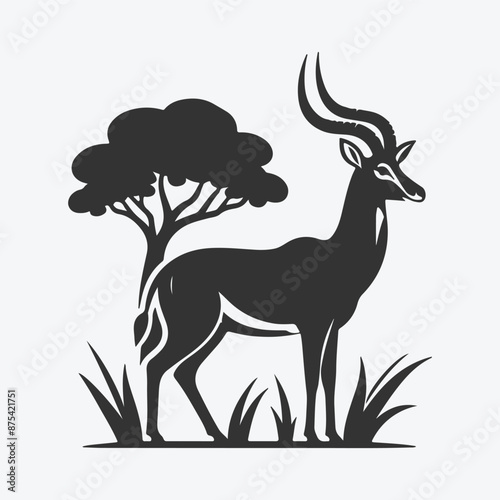 Majestic Antelope Silhouette, The Art of Nature's Elegance