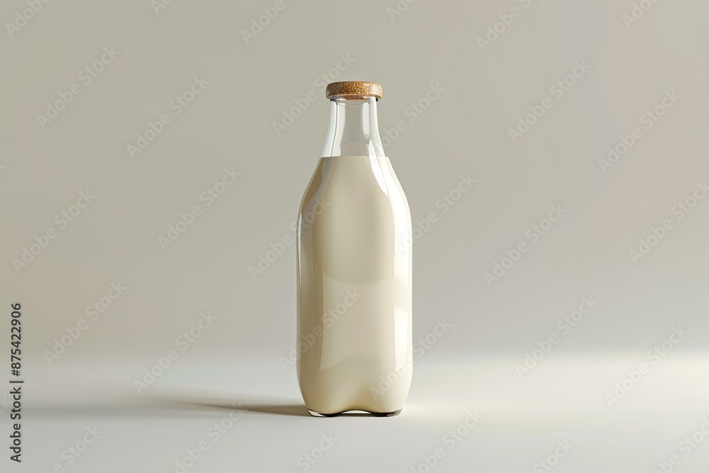 Milk bottle on white background Milk bottle on white background