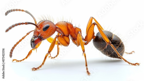 black ant isolated on white