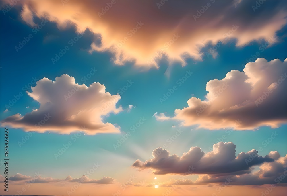 Fototapeta premium sunset in the sky