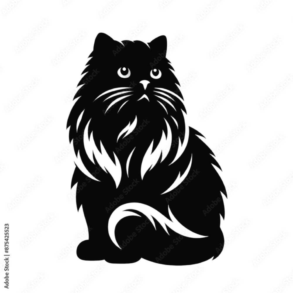 A silhouette cat vector A silhouette cat vector