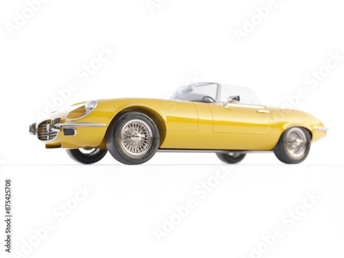 Old School Vintage Classic Racing Coupe Cabriolet Car Isolated