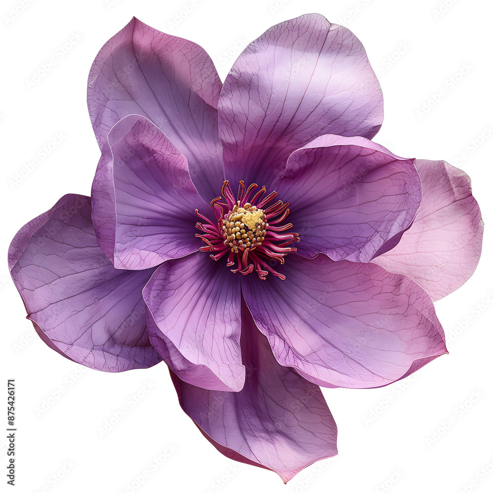 Naklejka premium Purple magnolia flower isolated on white background