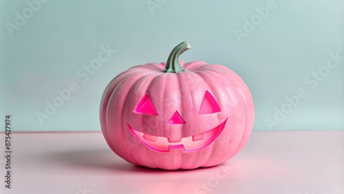 Pink Halloween Pumpkin photo