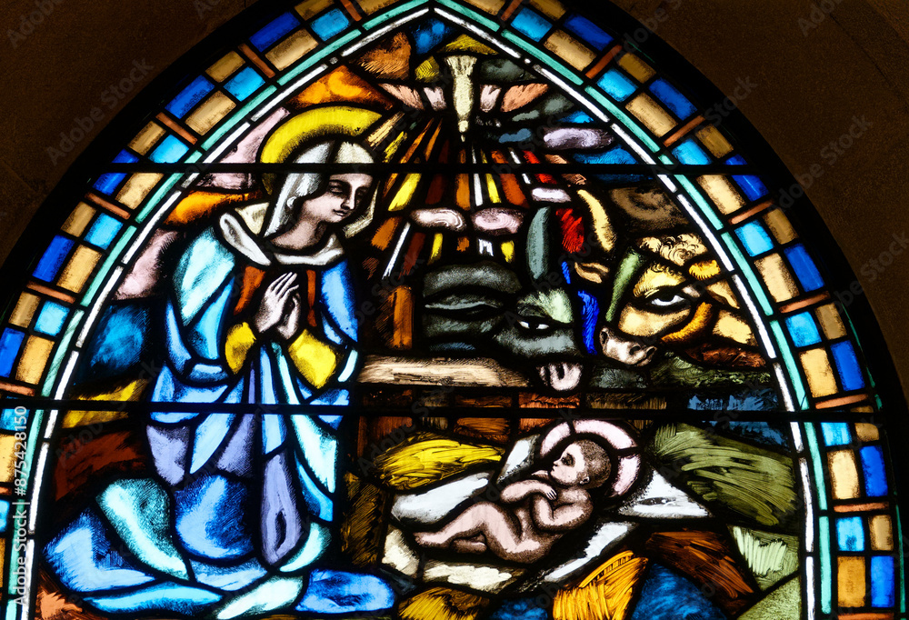 Christmas Nativity Scene with Virgin Mary, Saint FJoseph, and Jesus Christ baby. Nativité, Crèche de Noël avec la Vierge Marie, Saint Joseph et l'enfant Jésus.
Christmas Nativity Scene with Virgin Mary, Saint FJoseph, and Jesus Christ baby. Nativité, Crèche de Noël avec la Vierge Marie, Saint Joseph et l'enfant Jésus.