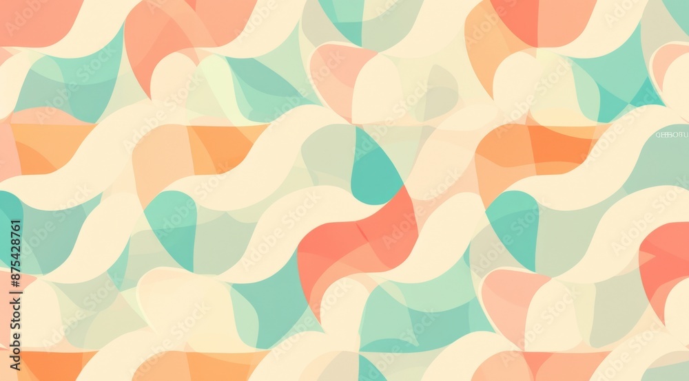 Mid-Century Modern Wavy Checkered Lines Seamless Pattern Mid-Century Modern Wavy Checkered Lines Seamless Pattern