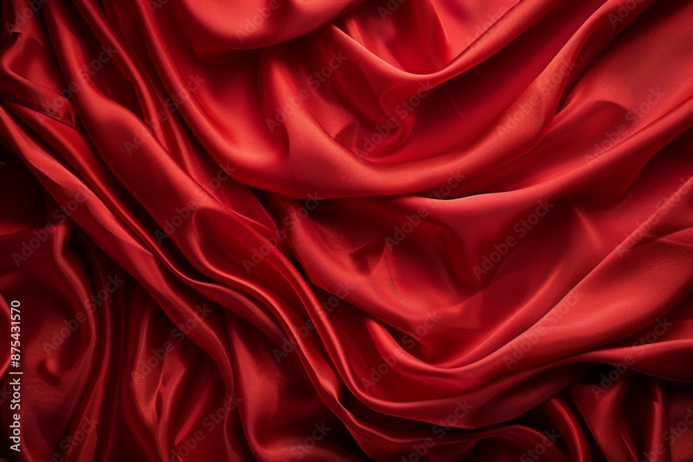 Red Silk Fabric Background Red Silk Fabric Background