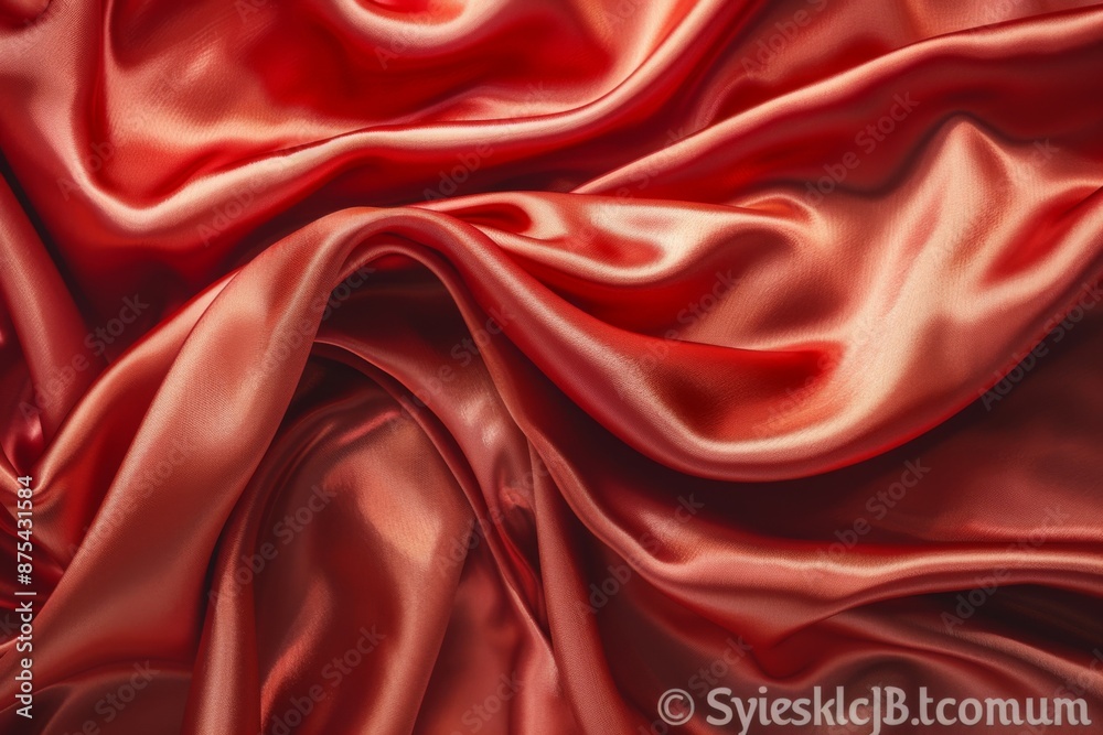 Obraz premium Red Satin Fabric Texture